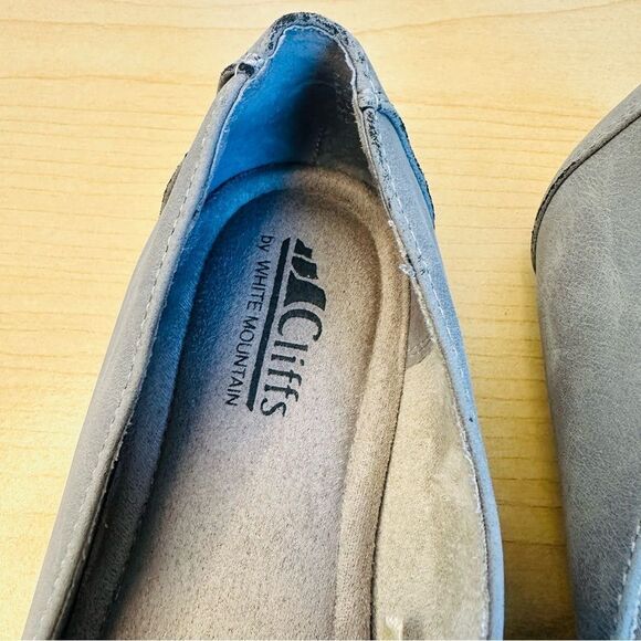 Cliffs By White Mountain Gray Loafers Women Size 8 - Picture 3 of 7